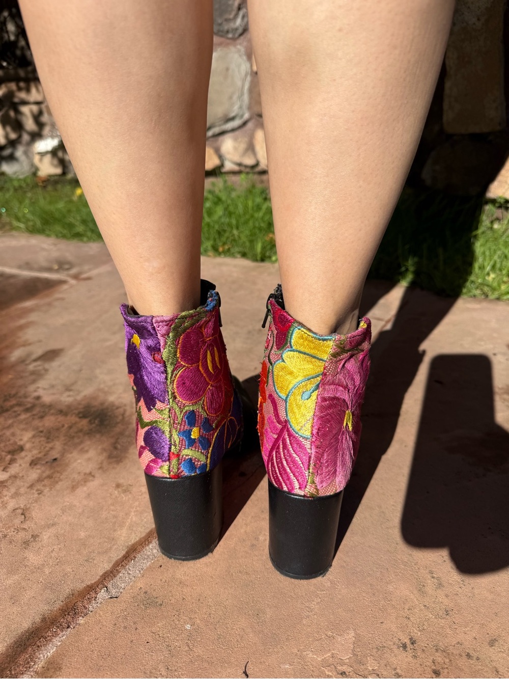 Beautiful Embroidered Ankle Boots 🖤🌸 - Picture 9 of 13